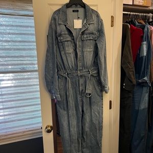 Greige Denim Jumpsuit